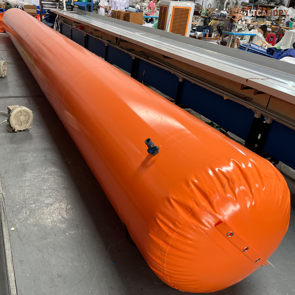 Orange A Long Lightweight Flexible Temporary Flood Barrier Quick Deploy   A Long Lightweight Flexible Temporary Flood Barrier Quick Deploy Infatable Flood Barrier Supplier In 